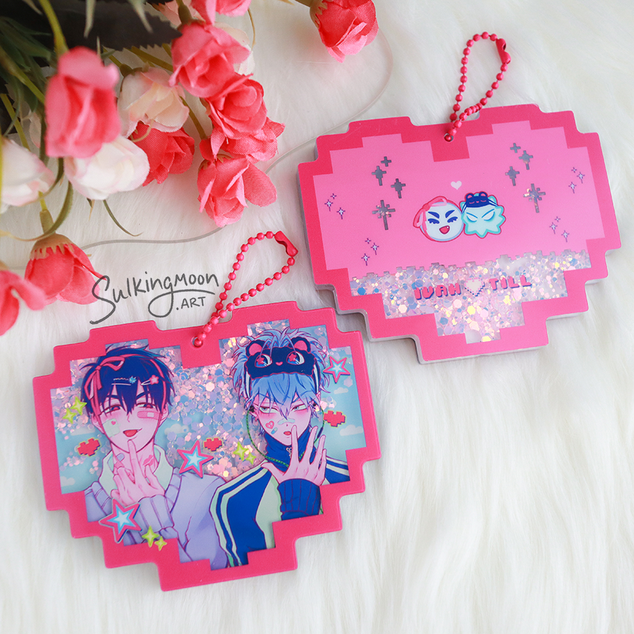 IvanTill Nightglow Quicksand Acrylic Keychain