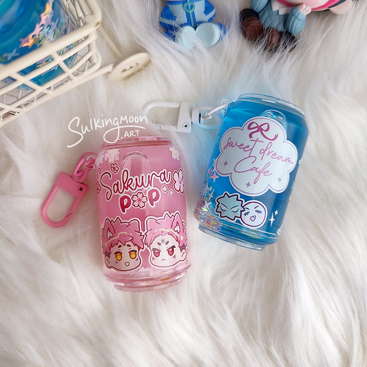 Liquid Soda Can Keychains