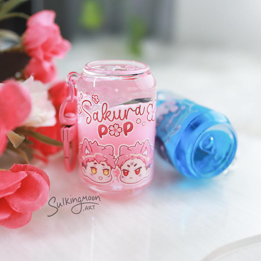 Liquid Soda Can Keychains