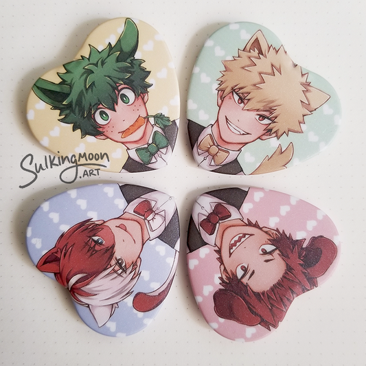 [LAST CHANCE!] Tuxedo Heart Button